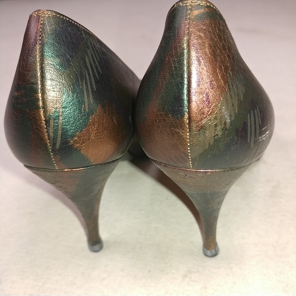 Stuart Weitzman, Pointed Toe, Black/Brown Pumps Si - image 2